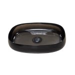 Galatea Design Paddle Umywalka stawiana na blat 58x38 grey black z korkiem klik-klak czarny mat GDFU2007GB W MAGAZYNIE!!