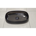 Galatea Design Paddle Umywalka stawiana na blat 58x38 grey black z korkiem klik-klak czarny mat GDFU2007GB W MAGAZYNIE!!