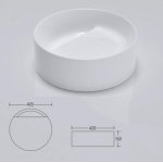  Galatea Design Palsu Umywalka stawiana na blat ∅42 cm black matt/czarny mat GDMYN5038MB W MAGAZYNIE!!