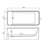 Galatea Design Paper Wanna 160x73 biały mat GWPAP160.GMB.WH