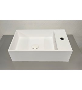   Galatea Design Pass Umywalka 50x30 z korkiem klik klak biały mat GDFU2024WH W MAGAZYNIE!!