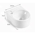   Galatea Design Pass Umywalka ścienna 34x27 z.otw po lewej stronie biała GDYJ860TGW W MAGAZYNIE!!