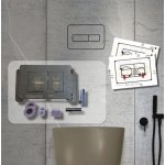   Galatea Design Przycisk spłukujący do ciemnych płytek czarny GDBAZACTG W MAGAZYNIE!!