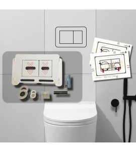   Galatea Design Przycisk spłukujący do jasnych płytek biały GDBAZABTG W MAGAZYNIE!!