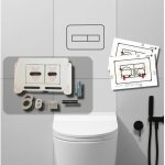   Galatea Design Przycisk spłukujący do jasnych płytek biały GDBAZABTG W MAGAZYNIE!!