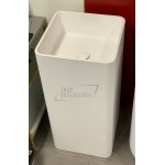 Galatea Design Quadro Umywalka wolnostojąca z korkiem klik klak H83 cm biały mat BSB01M