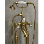          Galatea Design Retro Bateria wannowa wolnostojąca złoty szczotkowany GDT818W7BRG W MAGAZYNIE!!