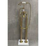          Galatea Design Retro Bateria wannowa wolnostojąca złoty szczotkowany GDT818W7BRG W MAGAZYNIE!!