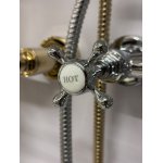 Galatea Design Retro Bateria wannowa ścienna z zestawem prysznicowym chrom GDT8CHR W MAGAZYNIE!!