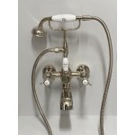    Galatea Design Retro Bateria wannowa ścienna z zestawem prysznicowym nikiel GDT8NKL W MAGAZYNIE!!