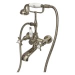    Galatea Design Retro Bateria wannowa ścienna z zestawem prysznicowym nikiel GDT8NKL W MAGAZYNIE!!