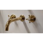 Galatea Design Retro Bateria umywalkowa podtynkowa 3-otworowa Gold GDCH28GOLD W MAGAZYNIE!!