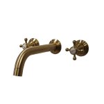 Galatea Design Retro Bateria umywalkowa podtynkowa 3-otworowa Brushed Gold GDCH28BRG W MAGAZYNIE!!