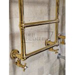      Galatea Design Retro Grzejnik wodny ścienny 74,8x49,8 cm z zaworami gold GDAHC100GOLD+GDAHC75GOLD W MAGAZYNIE!!