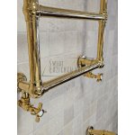      Galatea Design Retro Grzejnik wodny ścienny 74,8x49,8 cm z zaworami gold GDAHC100GOLD+GDAHC75GOLD W MAGAZYNIE!!