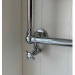      Galatea Design Retro Grzejnik wodny ścienny 74,8x49,8 cm z zaworami chrom GDAHC100CHR+GDAHC75CHR W MAGAZYNIE!!