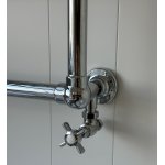      Galatea Design Retro Grzejnik wodny ścienny 74,8x49,8 cm z zaworami chrom GDAHC100CHR+GDAHC75CHR W MAGAZYNIE!!