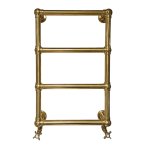      Galatea Design Retro Grzejnik wodny ścienny 74,8x49,8 cm z zaworami brushed gold GDAHC100BRG+GDAHC75BRG W MAGAZYNIE!!