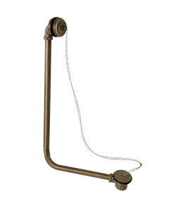   Galatea Design Retro Odpływ wannowy z łańcuszkiem old brass GDW4OLB W MAGAZYNIE!!