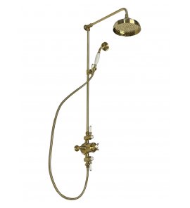 Galatea Design Retro Zestaw prysznicowy ścienny złoty szczotkowany GDAF3SBRG W MAGAZYNIE!!