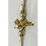 Galatea Design Retro Zestaw prysznicowy termostatyczny ścienny złoty szczotkowany GDAF3SBRG W MAGAZYNIE!!