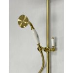 Galatea Design Retro Zestaw prysznicowy termostatyczny ścienny złoty szczotkowany GDAF3SBRG W MAGAZYNIE!!