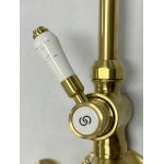 Galatea Design Retro Zestaw prysznicowy termostatyczny ścienny złoty szczotkowany GDAF3SBRG W MAGAZYNIE!!