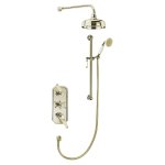 Galatea Design Retro Zestaw prysznicowy termostatyczny podtynkowy brushed gold GDTF3SBRG W MAGAZYNIE!!