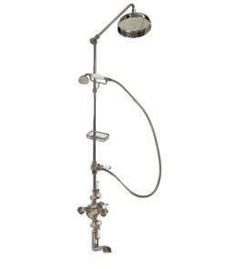    Galatea Design Retro Zestaw prysznicowy ścienny nikiel GDH112NKL W MAGAZYNIE!!