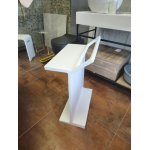 Galatea Design Stojak na ręczniki wolnostojący z półką Solid Surface 49×32×68,5 biały GDTOWELHANGER