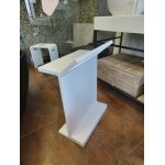 Galatea Design Stojak na ręczniki wolnostojący z półką Solid Surface 49×32×68,5 biały GDTOWELHANGER