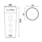  Galatea Design Tuba Umywalka wolnostojąca ∅40 z korkiem klik klak pink matt GDLT032AMP