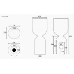  Galatea Design Tulips Umywalka wolnostojąca ∅42 z korkiem klik klak czarny mat GDLT054AMB+GDPLCEMB