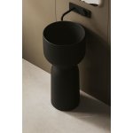  Galatea Design Tulips Umywalka wolnostojąca ∅42 z korkiem klik klak czarny mat GDLT054AMB+GDPLCEMB