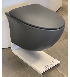          Galatea Design Tunduk Miska WC z deską wolnoopadającą wisząca 52x37x36 cm Dark Grey matt/Ciemny szary mat GDB2352MDH WYPRZEDAŻ EKSPOZYCJI!!