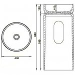     Galatea Design Two Umywalka wolnostojąca ∅40 z korkiem klik klak carbone GUTWO40.KMM.CA+GUPIL.CA W MAGAZYNIE!!