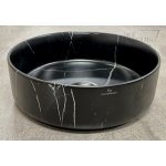  Galatea Design Umywalka stawiana na blat ∅36,5 cm Nero Marquina GDMC002