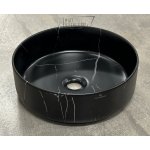  Galatea Design Umywalka stawiana na blat ∅36,5 cm Nero Marquina GDMC002