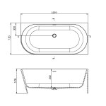 Galatea Design Wallup Wanna 160x75 z prawej biały połysk GWWAL/P160.GPB.WH