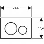 Geberit Sigma20 Przycisk uruchamiający przedni do spłuczek podtynkowych czarny połysk 115.882.DW.1