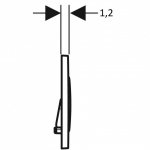 Geberit Sigma20 Przycisk uruchamiający przedni do spłuczek podtynkowych czarny połysk 115.882.DW.1