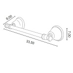 Gedy Allpe Harmony Reling 33,5 cm Ścienny chrom HA014 NA MAGAZYNIE!!