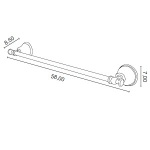 Gedy Allpe Harmony Reling 58 cm Ścienny chrom HA011