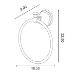 Gedy Allpe Harmony Reling Okrągły 33,5 cm Ścienny chrom HA015