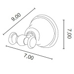 Gedy Allpe Harmony Wieszak Punktowy Ścienny chrom HA016