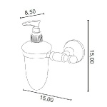 Gedy Allpe Perla Dozownik do Mydła Ścienna biały/chrom PE008
