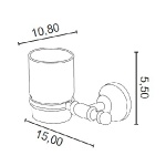 Gedy Allpe Perla Kubek Ścienny biały/chrom PE009