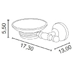 Gedy Allpe Perla Mydelniczka Ścienna biały/chrom PE006