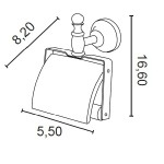 Gedy Allpe Perla Papiernica Ścienna chrom PE219