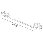 Gedy Allpe Perla Reling 65 cm Ścienny chrom PE011